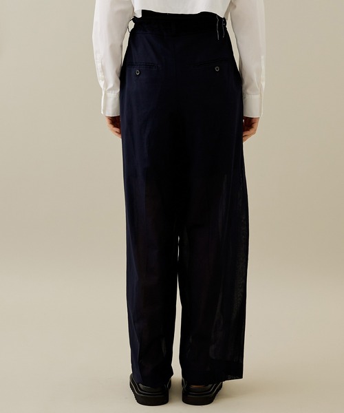 rito structure（リトストラクチャー）の「【rito structure/リトストラクチャー】See-through Cotton Tapered Pants/シースルーコットンテーパードパンツ（その他パンツ・レディース・ネイビー・1）」の5枚目の写真