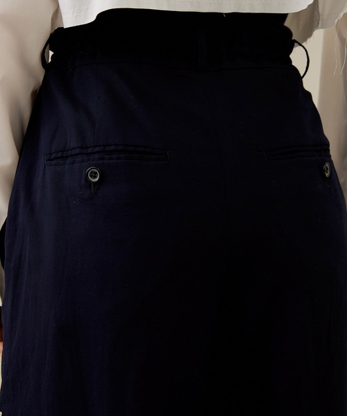 rito structure（リトストラクチャー）の「【rito structure/リトストラクチャー】See-through Cotton Tapered Pants/シースルーコットンテーパードパンツ（その他パンツ・レディース・ネイビー・1）」の2枚目の写真