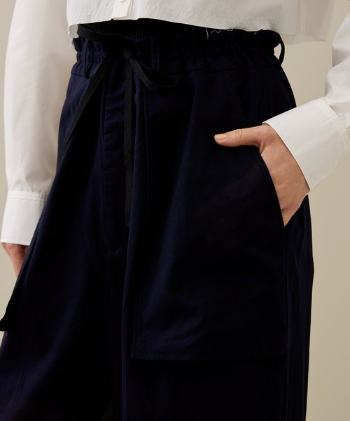 rito structure（リトストラクチャー）の「【rito structure/リトストラクチャー】See-through Cotton Tapered Pants/シースルーコットンテーパードパンツ（その他パンツ・レディース・ネイビー・1）」の4枚目の写真