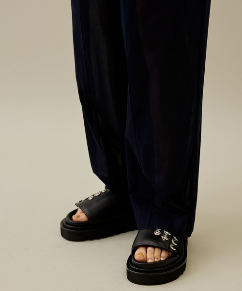 rito structure（リトストラクチャー）の「【rito structure/リトストラクチャー】See-through Cotton Tapered Pants/シースルーコットンテーパードパンツ（その他パンツ・レディース・ネイビー・1）」の9枚目の写真
