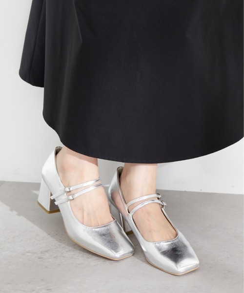 N.（N. Natural Beauty Basic）（エヌエヌナチュラルビューティーベーシック）の「◆メリージェーンパンプス（パンプス・レディース・シルバー/ブラック・22.5/23.5/24.5）」の3枚目の写真