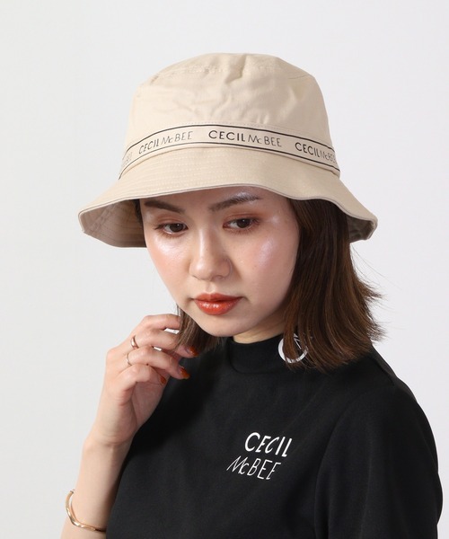 CECIL McBEE（セシルマクビー）の「CECIL McBEE greenロゴライン　バケットハット（ハット・レディース・ブラック/ベージュ・FREE）」の19枚目の写真