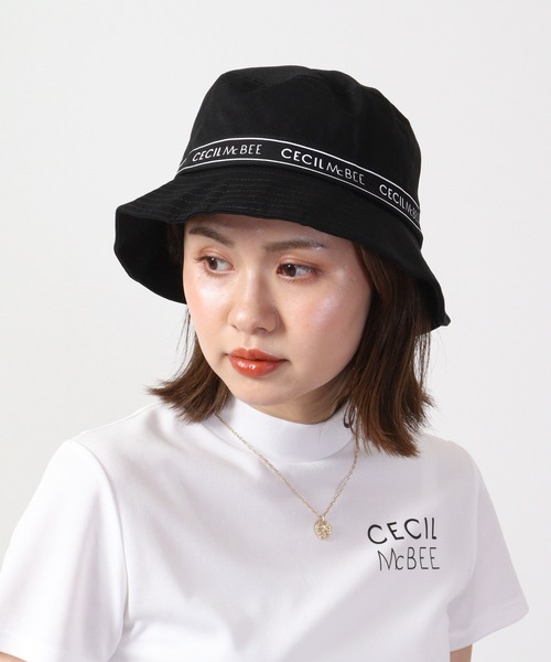 CECIL McBEE（セシルマクビー）の「CECIL McBEE greenロゴライン　バケットハット（ハット・レディース・ブラック/ベージュ・FREE）」の7枚目の写真