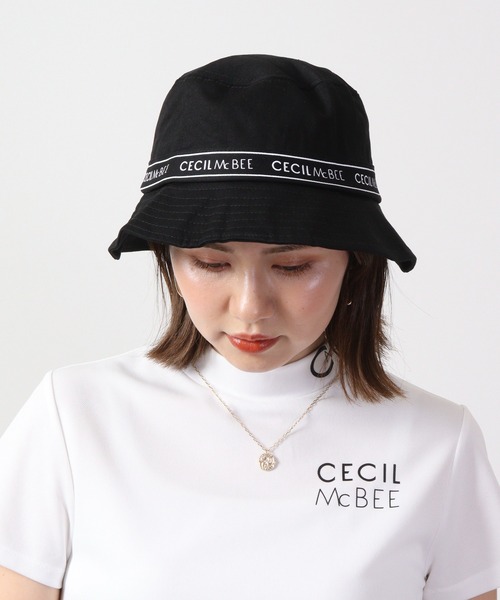 CECIL McBEE（セシルマクビー）の「CECIL McBEE greenロゴライン　バケットハット（ハット・レディース・ブラック/ベージュ・FREE）」の6枚目の写真