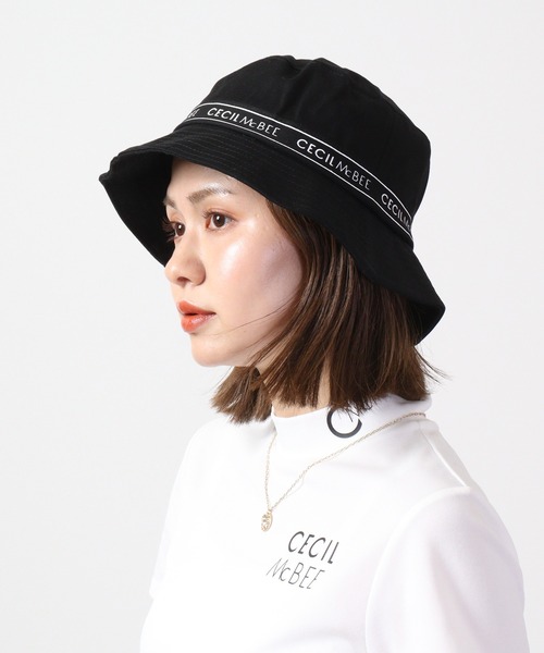 CECIL McBEE（セシルマクビー）の「CECIL McBEE greenロゴライン　バケットハット（ハット・レディース・ブラック/ベージュ・FREE）」の8枚目の写真
