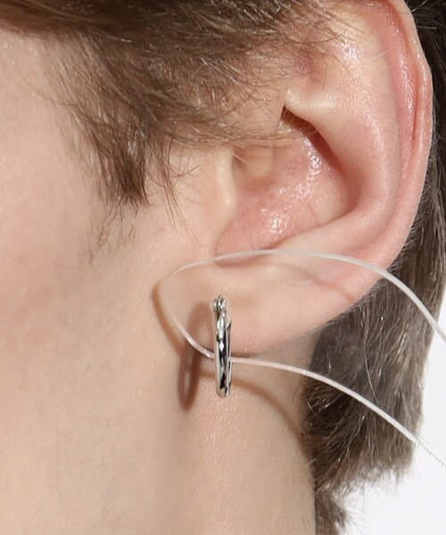 tk.TAKEO KIKUCHI（ティーケータケオキクチ）の「◆フープピアス（ピアス（両耳用）・メンズ・シルバー/ブラック・00）」の10枚目の写真