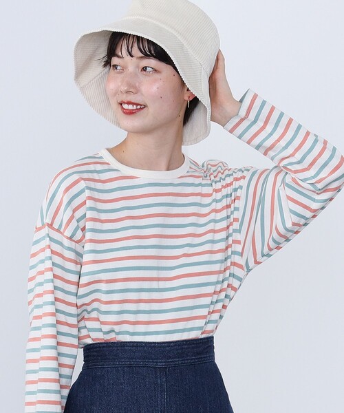 BEAMS HEART(ビームスハート)の「BEAMS HEART / ユルボーダー Tシャツ(Tシャツ/カットソー・レディース・ホワイト系その他5/ブルー系その他3/その他/その他1・FREE)」の20枚目の写真