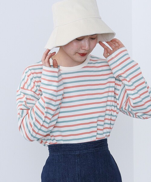 BEAMS HEART(ビームスハート)の「BEAMS HEART / ユルボーダー Tシャツ(Tシャツ/カットソー・レディース・ホワイト系その他5/ブルー系その他3/その他/その他1・FREE)」の21枚目の写真