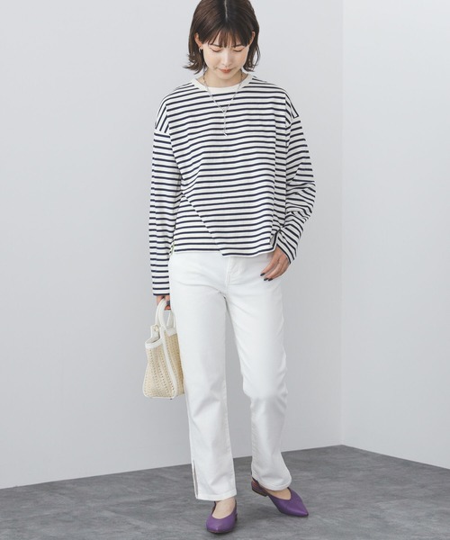 BEAMS HEART(ビームスハート)の「BEAMS HEART / ユルボーダー Tシャツ(Tシャツ/カットソー・レディース・ホワイト系その他5/ブルー系その他3/その他/その他1・FREE)」の12枚目の写真