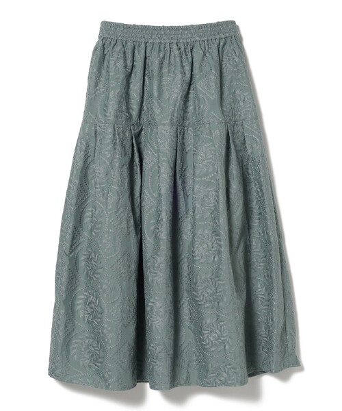 BEAMS HEART（ビームスハート）の「総刺繍 タック フレアスカート（スカート・レディース・ブラック系その他4/ホワイト系その他5/グリーン系その他/ブラウン/イエロー・FREE）」の16枚目の写真