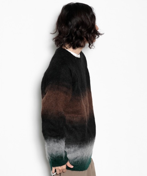 AMERICAN RAG CIE(アメリカンラグシー)の「シャギーグラデーションニットプルオーバー(ニット/セーター・メンズ・ブラウン/グリーン/レッド・L/M)」の5枚目の写真