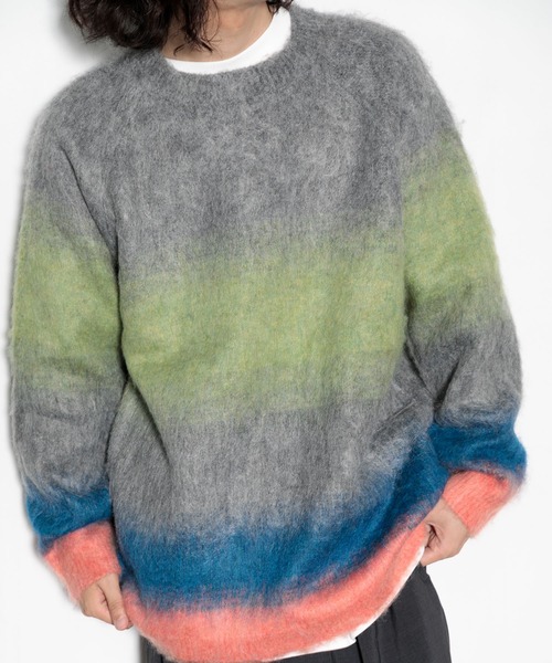 AMERICAN RAG CIE(アメリカンラグシー)の「シャギーグラデーションニットプルオーバー(ニット/セーター・メンズ・ブラウン/グリーン/レッド・L/M)」の21枚目の写真