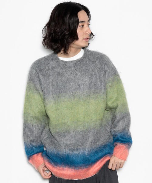 AMERICAN RAG CIE(アメリカンラグシー)の「シャギーグラデーションニットプルオーバー(ニット/セーター・メンズ・ブラウン/グリーン/レッド・L/M)」の17枚目の写真