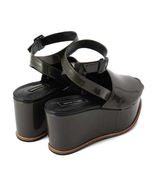 ODETTE E ODILE（オデットエオディール）の「OIT ボリューミーWEG SD85（サンダル・レディース・オリーブ/ネイビー・36/35/37）」の7枚目の写真