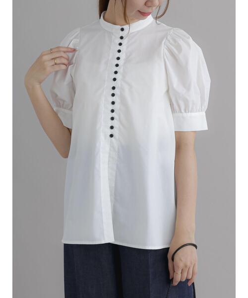 Te chichi(テチチ)の「フロント多ボタンブラウス(シャツ/ブラウス・レディース・ブラック/オフホワイト・F)」の2枚目の写真