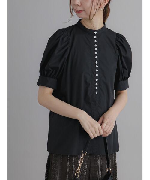 Te chichi(テチチ)の「フロント多ボタンブラウス(シャツ/ブラウス・レディース・ブラック/オフホワイト・F)」の1枚目の写真