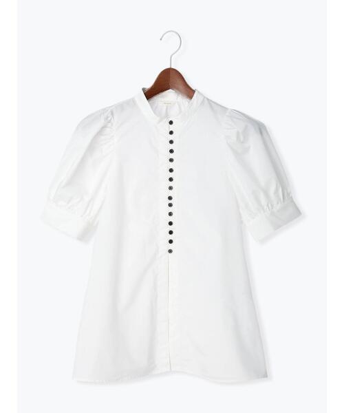 Te chichi(テチチ)の「フロント多ボタンブラウス(シャツ/ブラウス・レディース・ブラック/オフホワイト・F)」の11枚目の写真