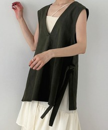 Olu. | サイドリボンVネックベスト(ベスト)