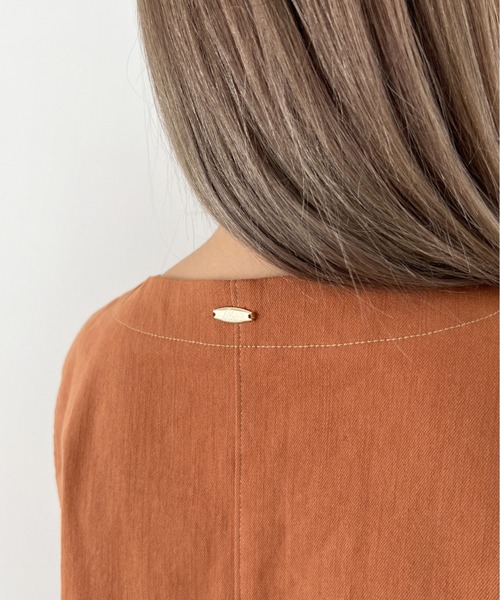 Olu.（オルドット）の「サイドリボンVネックベスト（ベスト・レディース・カーキ/アイボリー/ブラウン・FREE）」の19枚目の写真