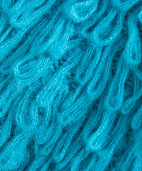 VIS（ビス）の「ループフリンジハート釦カーディガン（カーディガン/ボレロ・レディース・ターコイズブルー/キナリ・FREE）」の13枚目の写真