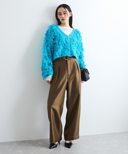 VIS（ビス）の「ループフリンジハート釦カーディガン（カーディガン/ボレロ・レディース・ターコイズブルー/キナリ・FREE）」の18枚目の写真