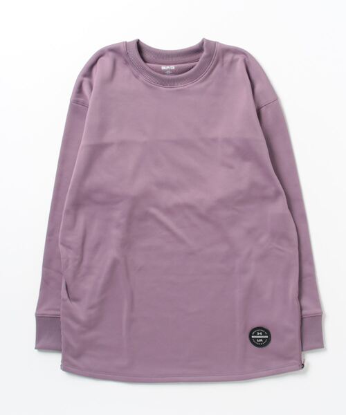 UNDER ARMOUR（アンダーアーマー）の「アンダーアーマー  UAアーマーフリース オーバーサイズド チュニック クルー（Tシャツ/カットソー・レディース・パープル/ブラック/グリーン・M/S/XL/L）」の3枚目の写真