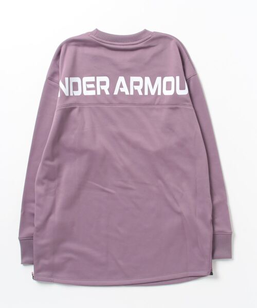 UNDER ARMOUR（アンダーアーマー）の「アンダーアーマー  UAアーマーフリース オーバーサイズド チュニック クルー（Tシャツ/カットソー・レディース・パープル/ブラック/グリーン・M/S/XL/L）」の4枚目の写真