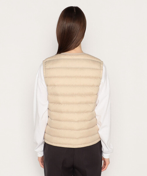 【美品】  DANTON / ダントン | ダウンベスト | S | ベージュ | レディース Danton（ダントン） ワンポイントダウンベスト「BEAMSコラボ」 34