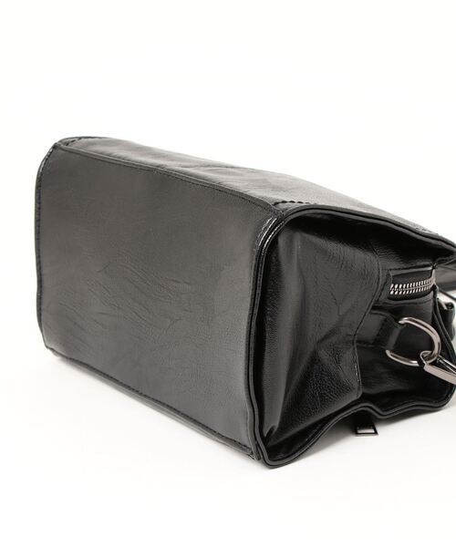 Q（キュー）の「ミニボストンバッグ（ボストンバッグ・レディース・バーガンディー/ブラック・ONE SIZE）」の4枚目の写真