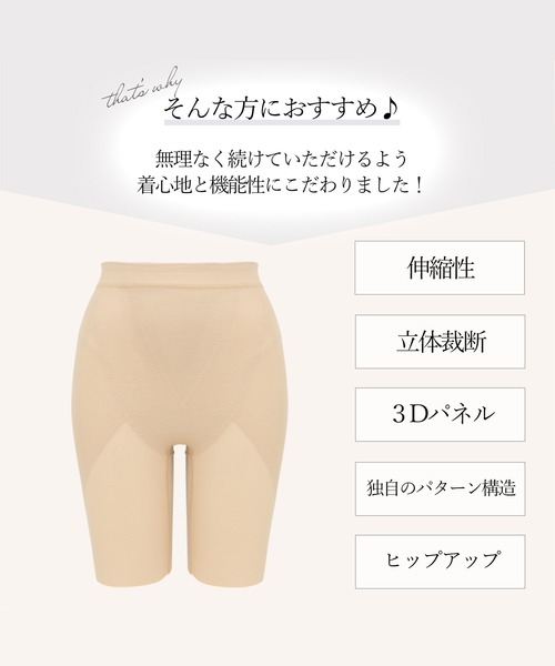BRADELIS NEWYORK(ブラデリスニューヨーク)の「おしりが桃メリハリキープガードル ブラデリス 補整下着 補正(ショーツ・レディース・ブラック/ナチュラル/モカ・M/L/LL/S)」の5枚目の写真