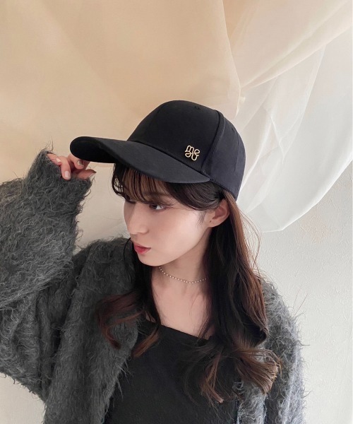 mellowneon(メロウネオン)の「ロゴポイントキャップ(キャップ・レディース・チャコールグレー/ベージュ/アイボリー/ブラック・FREE)」の14枚目の写真