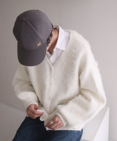 mellowneon(メロウネオン)の「ロゴポイントキャップ(キャップ・レディース・チャコールグレー/ベージュ/アイボリー/ブラック・FREE)」の12枚目の写真