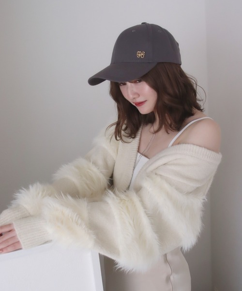 mellowneon(メロウネオン)の「ロゴポイントキャップ(キャップ・レディース・チャコールグレー/ベージュ/アイボリー/ブラック・FREE)」の11枚目の写真