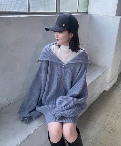 mellowneon(メロウネオン)の「ロゴポイントキャップ(キャップ・レディース・チャコールグレー/ベージュ/アイボリー/ブラック・FREE)」の17枚目の写真