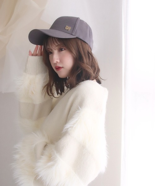 mellowneon(メロウネオン)の「ロゴポイントキャップ(キャップ・レディース・チャコールグレー/ベージュ/アイボリー/ブラック・FREE)」の18枚目の写真