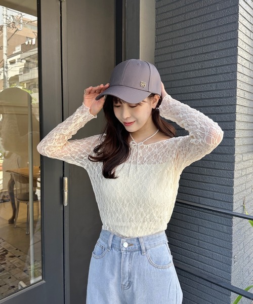 mellowneon(メロウネオン)の「ロゴポイントキャップ(キャップ・レディース・チャコールグレー/ベージュ/アイボリー/ブラック・FREE)」の22枚目の写真