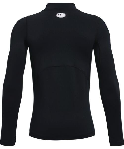 UNDER ARMOUR（アンダーアーマー）の「UAコールドギアアーマー フィッティド ロングスリーブ モックネック シャツ（トレーニング/キッズ）【使用禁止】（Tシャツ/カットソー・キッズ・ブラック・130cm/160cm/140cm/150cm）」の2枚目の写真