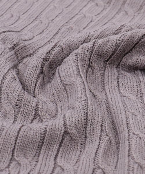 SPINNS（スピンズ）の「ショート丈ケーブルニットベスト（ベスト・レディース・ダークブルー/グレー/ネイビー/ダークパープル/アイボリー・ONESIZE）」の11枚目の写真