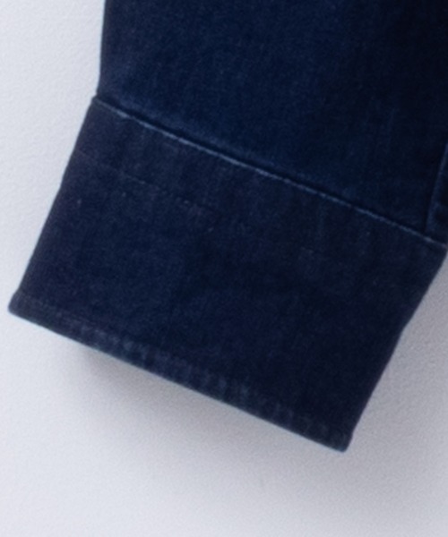 NAVY（ネイビー）の「NAVY　ストレッチデニムシャツ（シャツ/ブラウス・メンズ・サックスブルー/インディゴブルー・M/L/XL）」の5枚目の写真