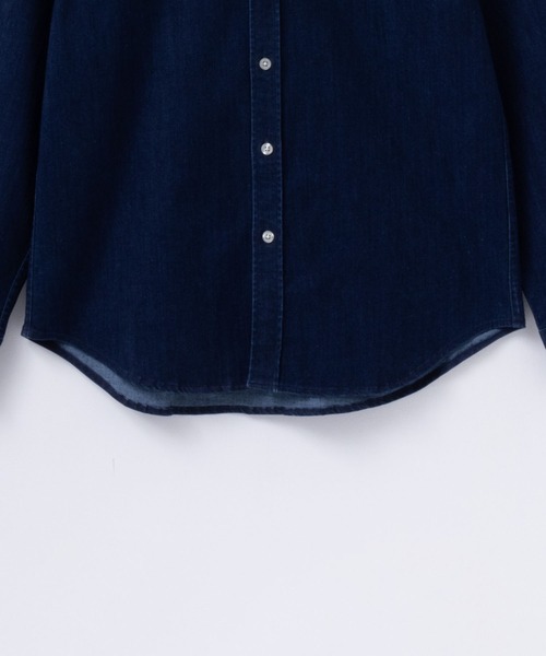 NAVY（ネイビー）の「NAVY　ストレッチデニムシャツ（シャツ/ブラウス・メンズ・サックスブルー/インディゴブルー・M/L/XL）」の6枚目の写真