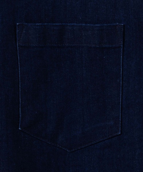 NAVY（ネイビー）の「NAVY　ストレッチデニムシャツ（シャツ/ブラウス・メンズ・サックスブルー/インディゴブルー・M/L/XL）」の8枚目の写真