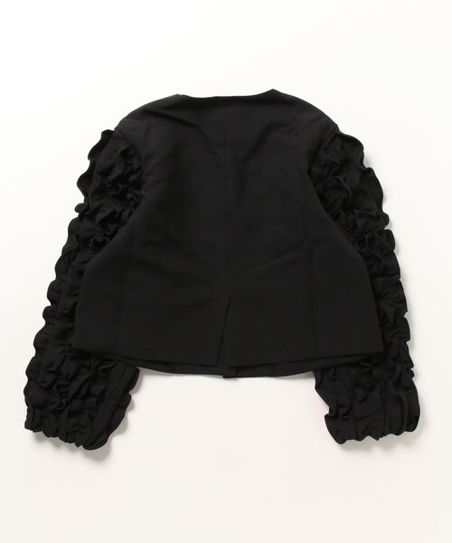 MIRO AMURETTE（ミロアミュレット）の「gather sleeve short jacket/フリルノーカラージャケット（その他アウター・レディース・ブラック・FREE）」の14枚目の写真