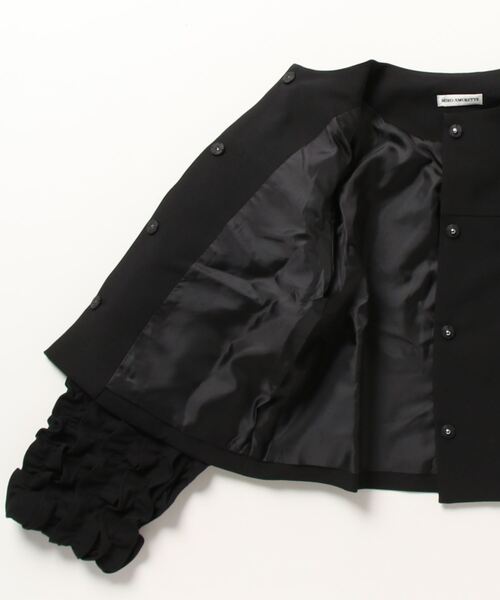 MIRO AMURETTE（ミロアミュレット）の「gather sleeve short jacket/フリルノーカラージャケット（その他アウター・レディース・ブラック・FREE）」の15枚目の写真