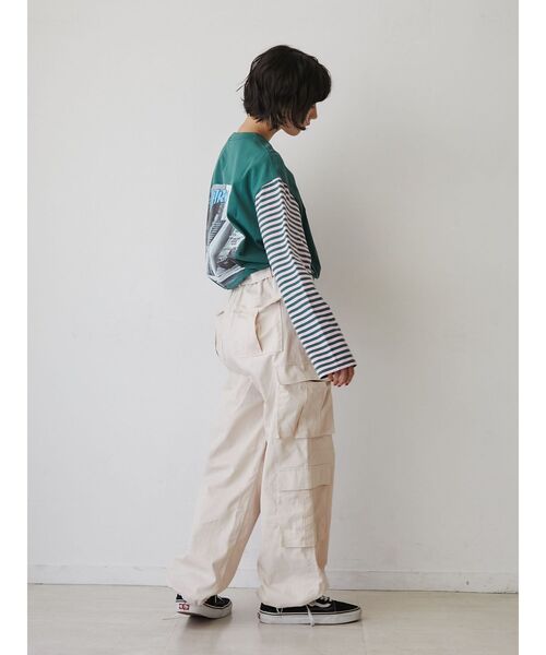 THRASHER(スラッシャー)の「【別注】THRASHER ボーダースリーブロンT(Tシャツ/カットソー・レディース・ブラック/レッド/グリーン・MEDIUM)」の17枚目の写真