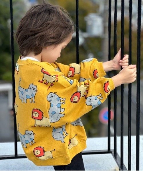 HOGAN RANCH WEAR（ホーガンランチウエア）の「ソウガラトレーナー（80～130cm）（スウェット・キッズ・イエロー/ネイビー/ブラック/グリーン/オフホワイト/グレー・80/90/95/100/110/120/130）」の6枚目の写真