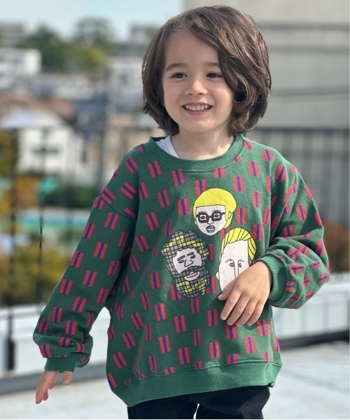 HOGAN RANCH WEAR（ホーガンランチウエア）の「ソウガラトレーナー（80～130cm）（スウェット・キッズ・イエロー/ネイビー/ブラック/グリーン/オフホワイト/グレー・80/90/95/100/110/120/130）」の5枚目の写真