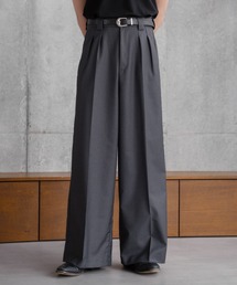 SINSS(VX)Center press two tuck wide straight slacks / Z^[vXQ^bNChXg[gXbNX(XbNX)