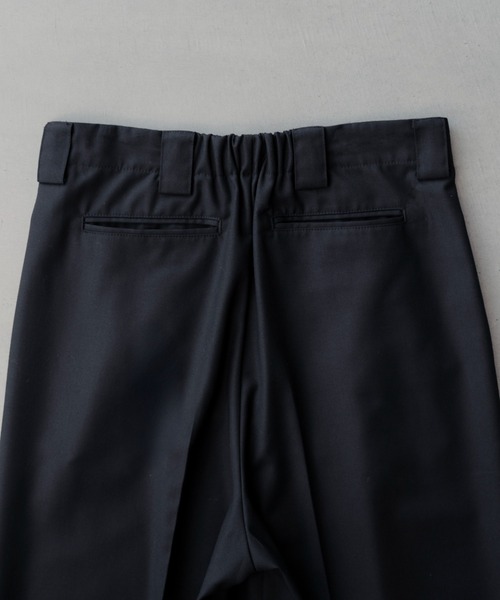 Center press two tuck wide straight slacks / センタープレス
