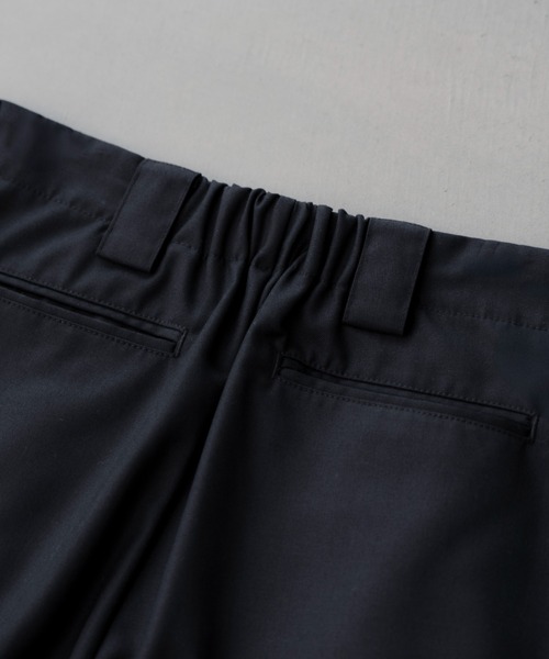 Center press two tuck wide straight slacks / センタープレス
