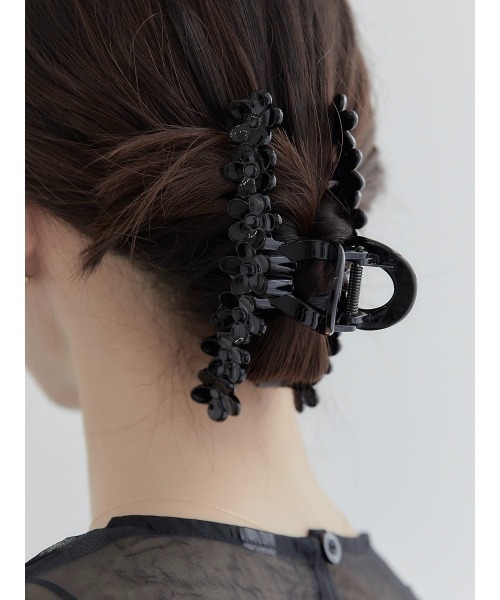 amel（エイメル）の「フラワーヘアクリップ（バレッタ/ヘアクリップ・レディース・ブラック・FREE）」の8枚目の写真